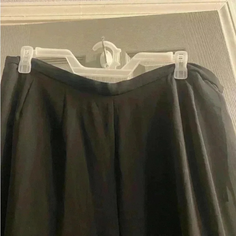 R & M Richards black sheer lined pants it looks like a maxi skirt elastic waist